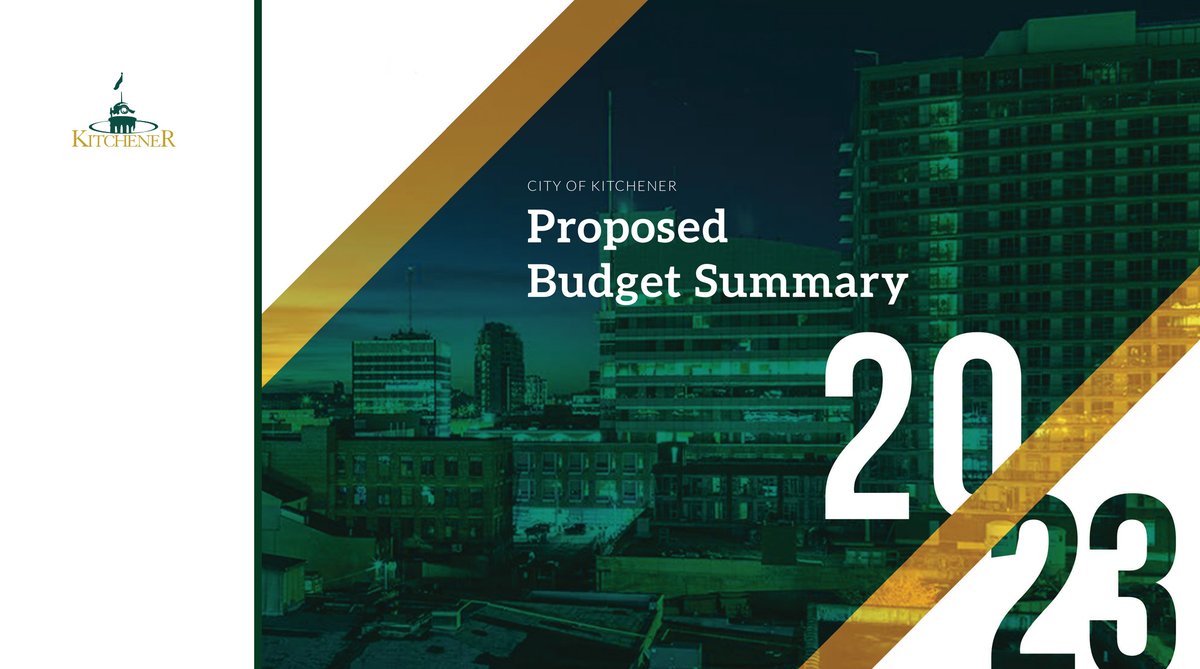CityKitchener's tweet photo. Get involved in our 2023 budget process! To share your feedback on the City of #Kitchener's next budget, take our 10-minute survey by Jan. 17.
Learn more and tell us what you think: https://t.co/orqfItMRZX
#KitBudget https://t.co/fieGVnA2BB