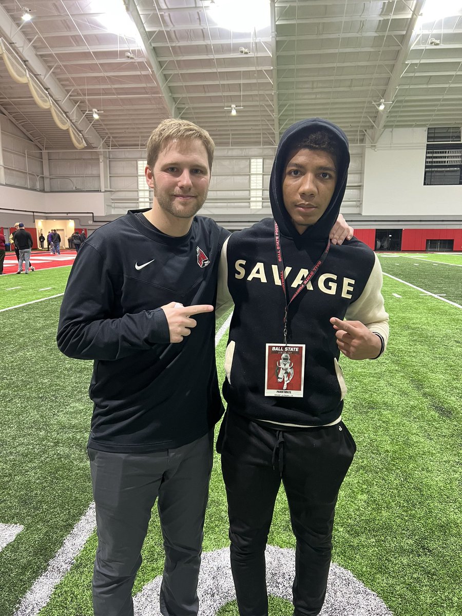 PWhite2024's tweet photo. Had a great time at the Ball State Junior Day!!! Thanks @jmhecklinski and @CoachAI for the invite https://t.co/HZCp3Ldfr7