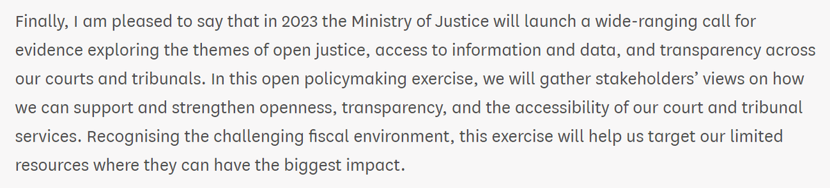 kirkkorner's tweet photo. The Ministry of Justice has announced a wide-ranging 'call for evidence' on Open Justice, transparency in the courts and tribunals, and access to information and data. 

An important chance to make #openjustice a top priority

https://t.co/RTmUftWlgQ https://t.co/VJDCVWRHzI