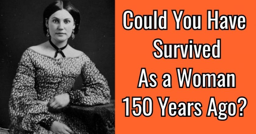 getfunwith's tweet image. Could You Have Survived As a Woman 150 Years Ago? [quiz]

getfunwith.com/q/qid/86e077e-…

#personalityQuiz #quiz #women #TheLastOfUs #BabarAzam