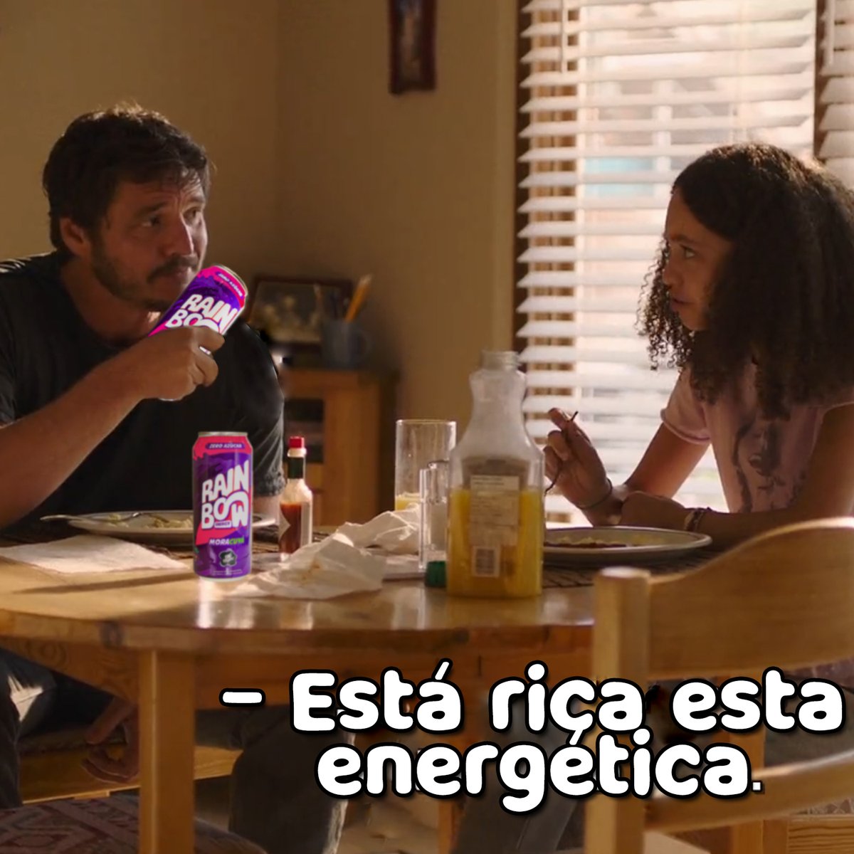 Rainbowenergy5's tweet photo. ¡No me lo van a creer🤯!
Pero #joel se preparó para el apocalipsis con la mejor bebida energética💪⚡ Y Además, una muy rica 😋
#Rainbowenergy una energética… ¡Pero rica!🤯🌈

https://t.co/MJsEziINKB

the last of us /hbo / serie https://t.co/Aid2wU8Pla