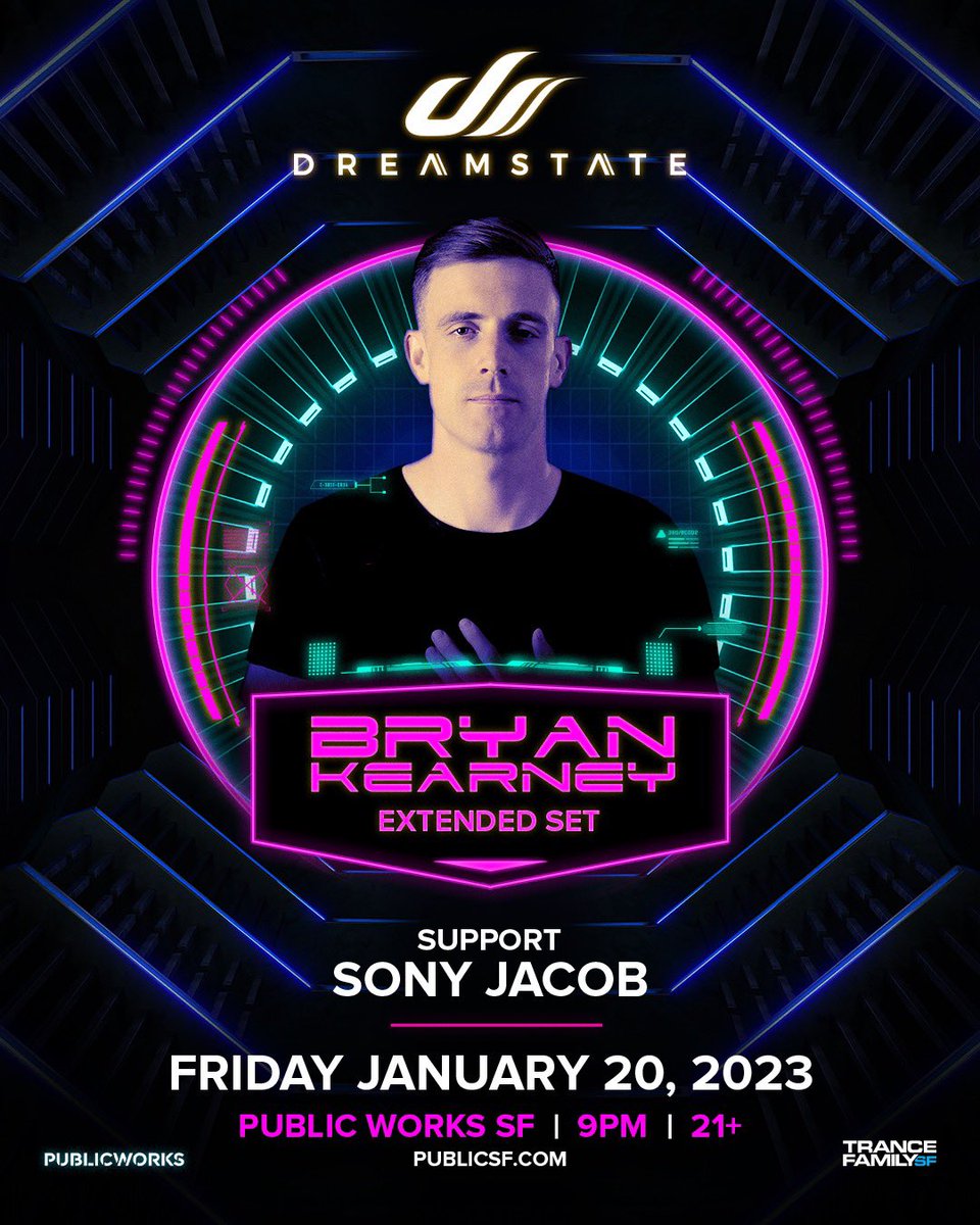 bryankearney's tweet photo. First two shows of 2023 this weekend in San Francisco &amp; Los Angeles for @DreamstateUSA  🇺🇸

Friday -  @PublicWorksSF (Extended Set)
Saturday Academy LA  (Open to Close)

Who’s coming?

See you this weekend 🙌🏻 https://t.co/5Zbk4ZqGV0