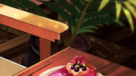 お顔とケーキ 