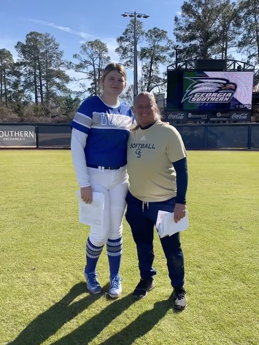 My team and I went to the Georgia Southern camp today! I had so much fun scrimmaging and getting great instruction.<a href="/GSAthletics_SB/">Georgia Southern Softball</a> <a href="/CoachPerkinsSB/">Sharon Perkins</a> <a href="/heather_gelbard/">Heather Gelbard</a> <a href="/LadyDukesSE/">Lady Dukes SE Softball Club</a>