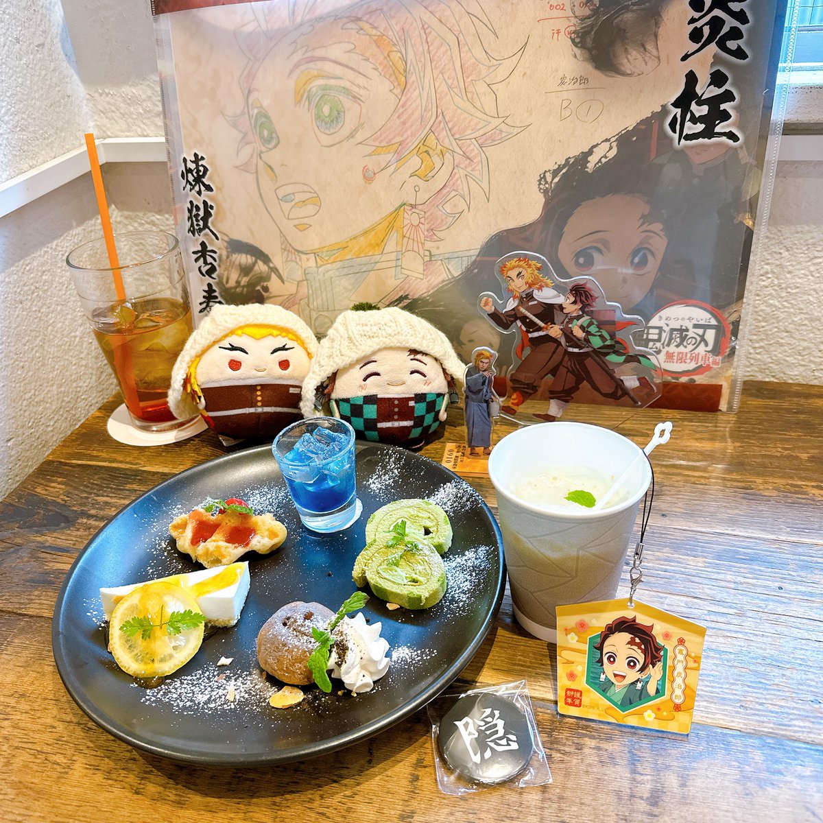 竈門炭治郎 ,煉獄杏寿郎 「蕎麦と正月ドリンクランチョンの代償につぐこチャレンジは失敗しましたレンチキュラー」|きりこ🖊のイラスト