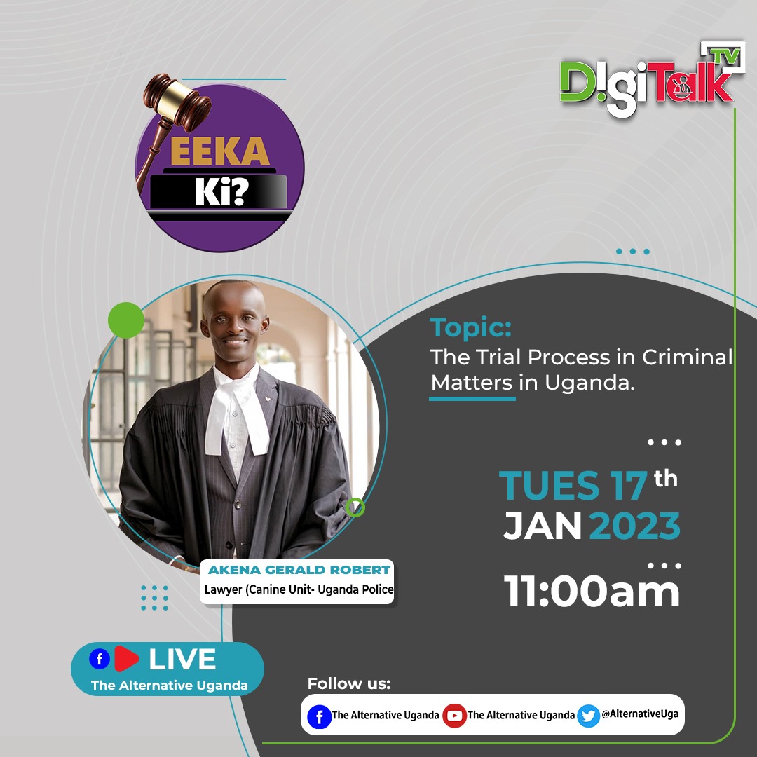 MuyaakaAlfred's tweet photo. #TuesdayPlot
Dear Young #Lawyer, When some of u told me that you have issues with Criminal Procedure and practice, I remember telling you that I personally don't like criminal law that much but I would do something for u. Here is @AkenaGeraldR ,an Advocate working with UPF. https://t.co/Vc1r4u88RJ