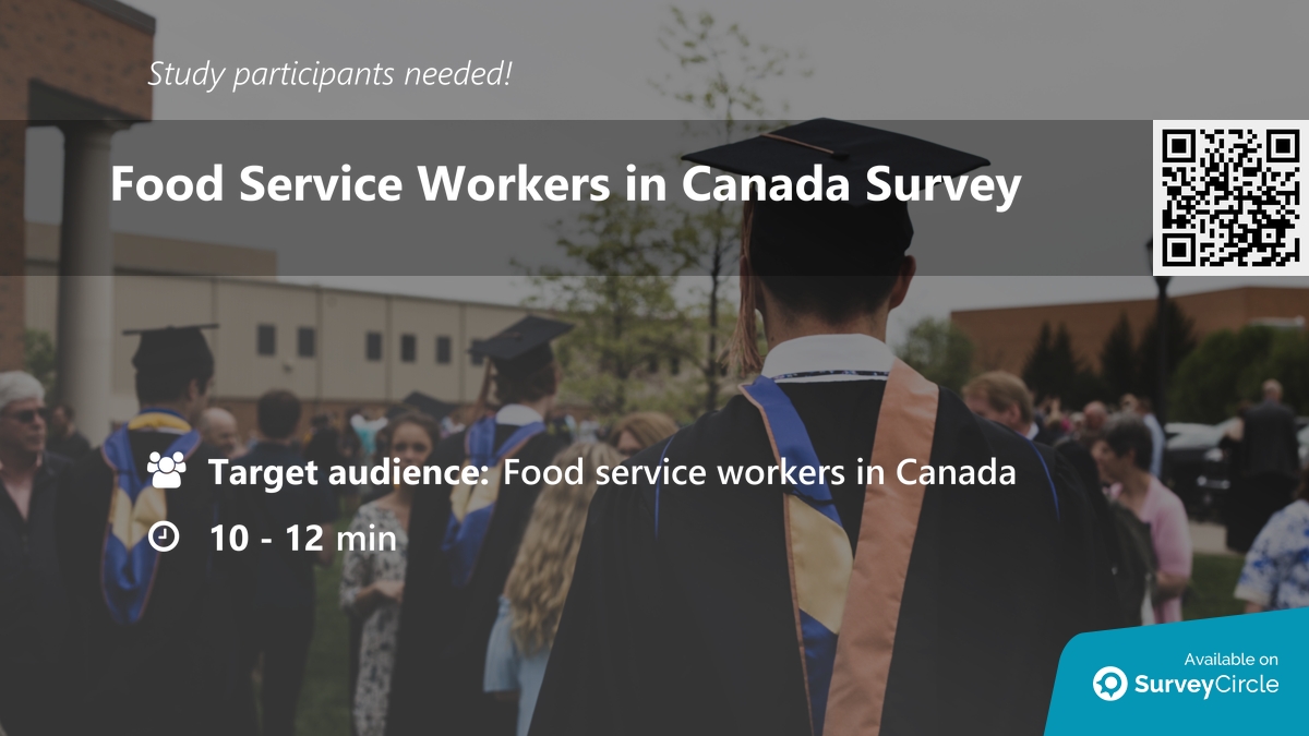 daily_research's tweet image. Participants needed for online survey!

Topic: "Food Service Workers in Canada Survey" surveycircle.com/XQK8DV/ via @SurveyCircle

#FoodServiceWorker #CulinaryIndustry #restaurant #cooks #UniversityOfGuelph #survey #surveycircle