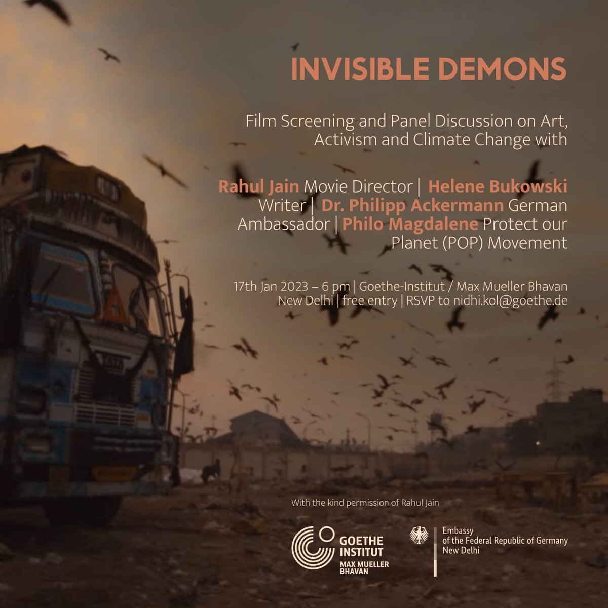 GermanyinIndia's tweet photo. Our Science Counsellor @KasparJoMeyer had a great exchange about the cross-section of culture and climate as well as eco-anxiety and climate story telling with the @1popmovement. Looking forward to our public discussion today at 6 PM! 🌎🗺️ https://t.co/oT1W5fWqTx