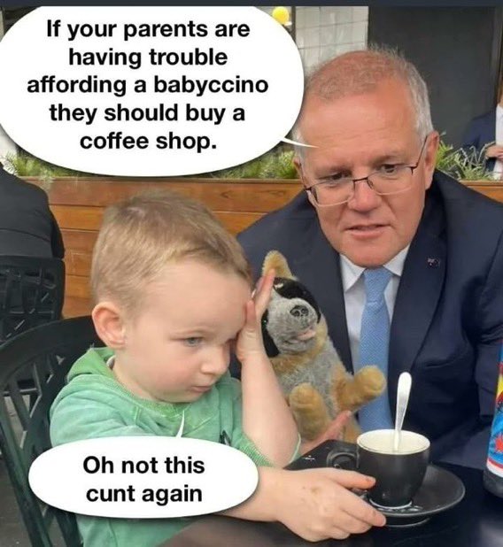 Jason98372833's tweet photo. @colonelhogans @2GB873 Two of my fave pics of Scummo. https://t.co/AjswRRi4Lx