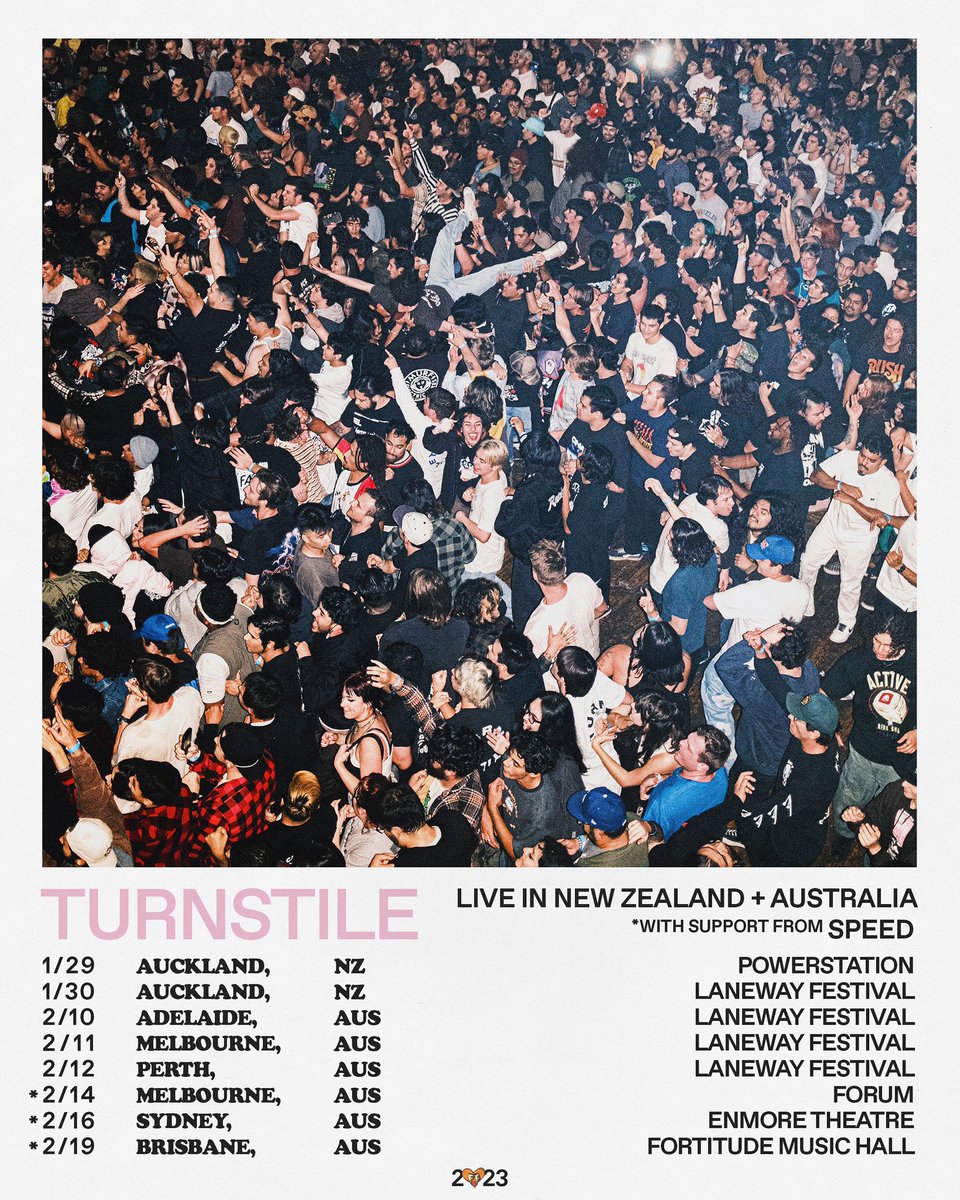 UPDATED ITINERARY FOR OUR AUSTRALIA / NEW ZEALAND TOUR. SEE FOR NEW SHOWS ADDED / VENUE CHANGES. TICKETS ON SALE FRIDAY AT 10am