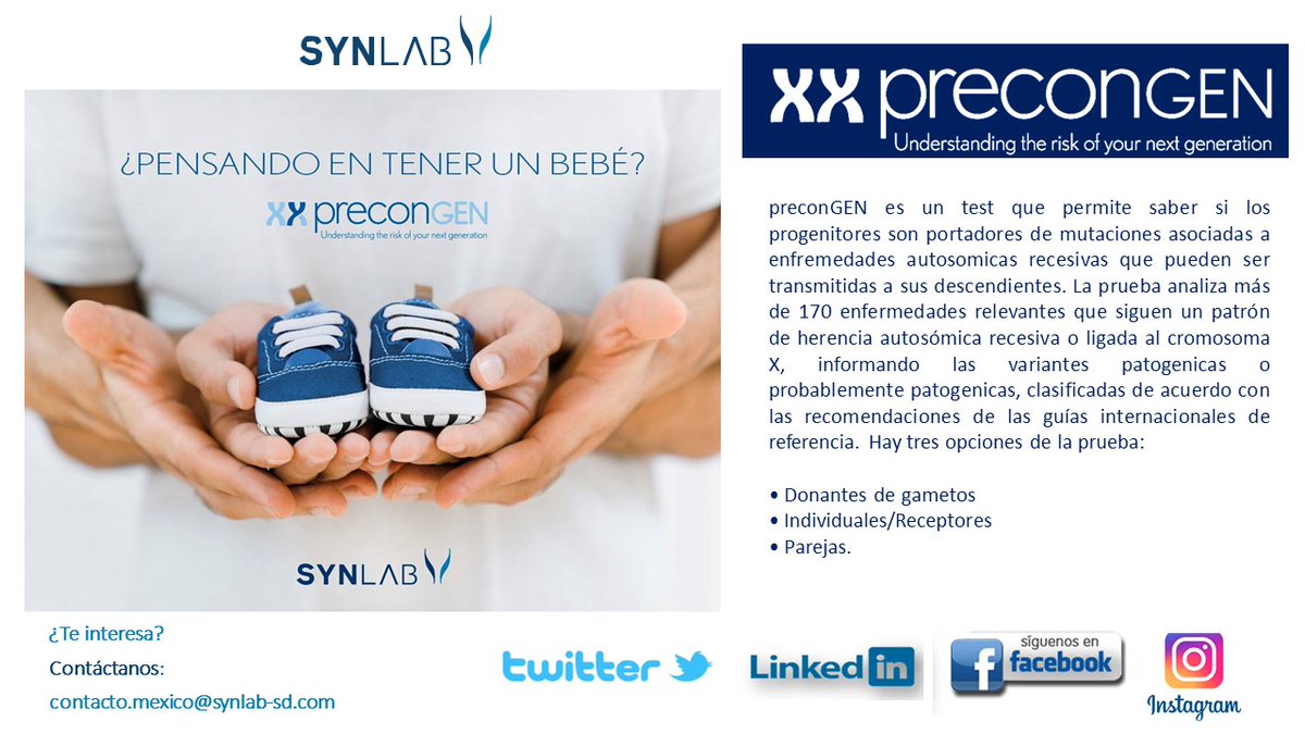 Los hijos heredan de sus padres el color de pelo o de ojos👀👁👶, pero también pueden heredar enfermedades genéticas aunque los padres no presentan ningún síntoma. Con preconGEN puedes saber si son portadores de alguna enfermedad monogénica.👶👩👨🍼
#prevención #salud #bebé