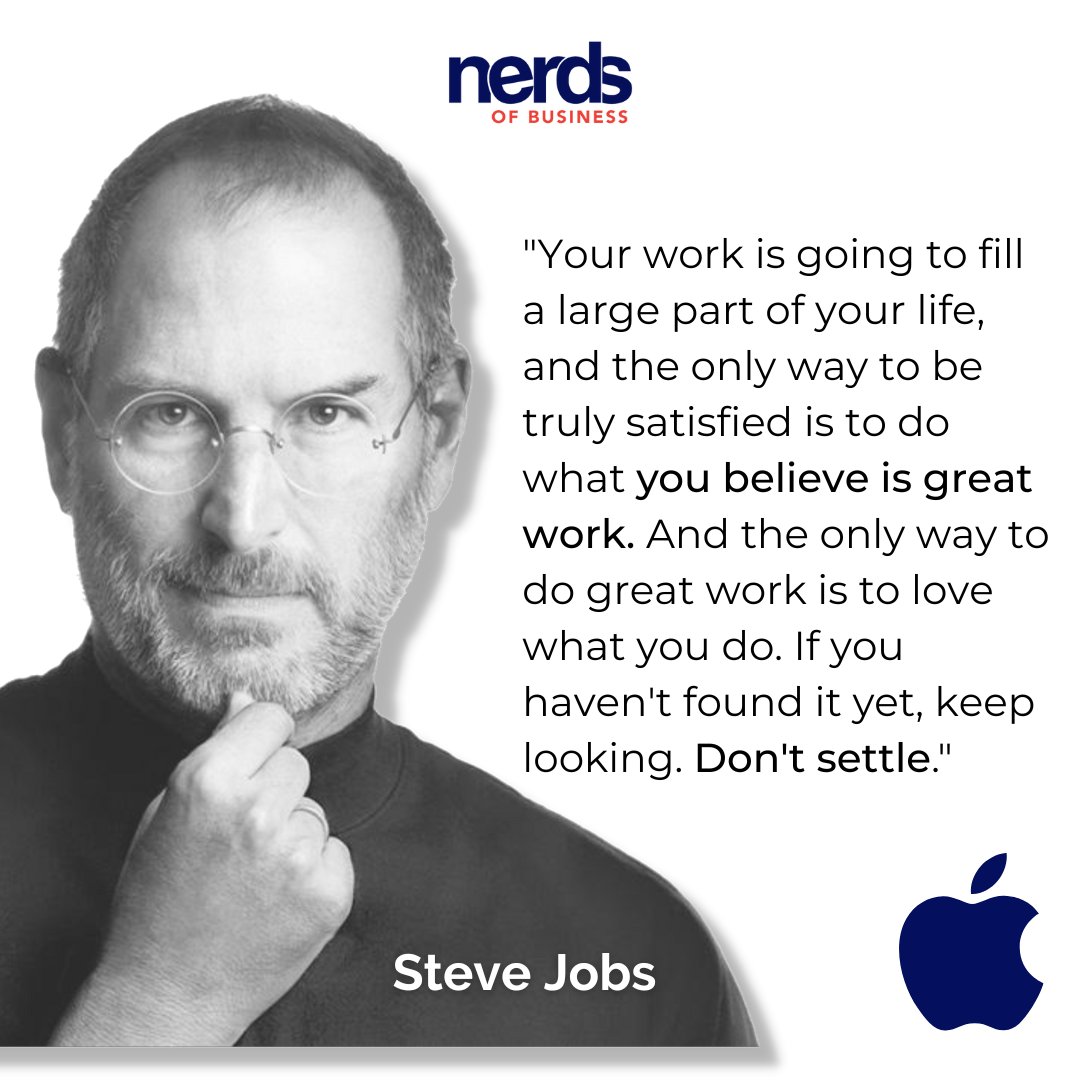 nerds_business's tweet photo. FInd what you love. Don't Settle! 🍎

#business #entrepreneur #motivation #marketing #entrepreneurship #success https://t.co/7z292pwJMl