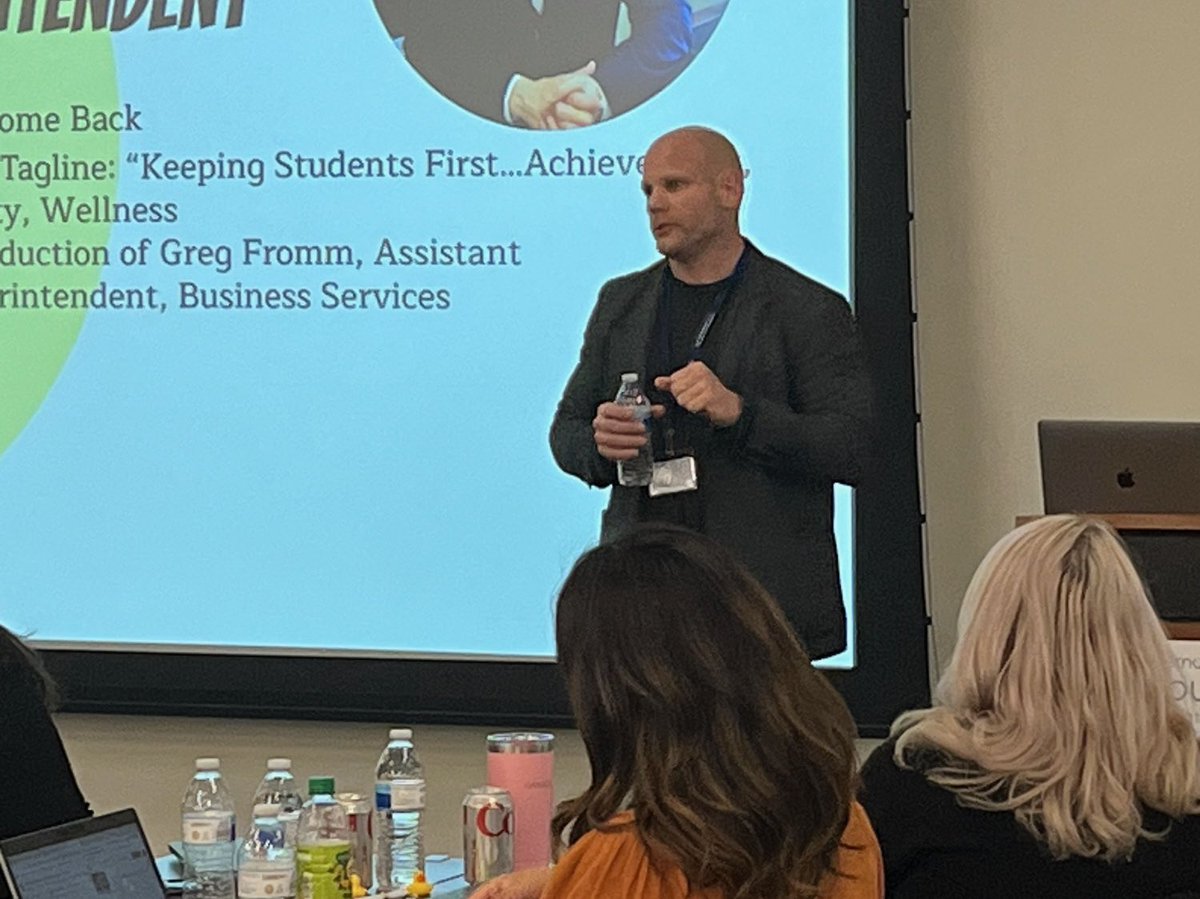 I would like to introduce our new Assistant Superintendent of Business Services Greg Fromm.  Greg comes to us with a wealth of knowledge and experience, not only as a CBO, but as site administrator.  #Students First…Achievement, Equity, Wellness