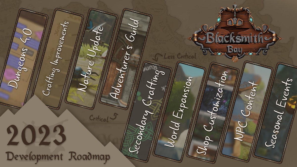We nailed our 2022 timeline! Get hyped for 2023,

We're in the home stretch here, everyone!

#BSB #gamedev #NewYear2023 #indiedev #UnrealEngine #ROADMAP #BlacksmithBay