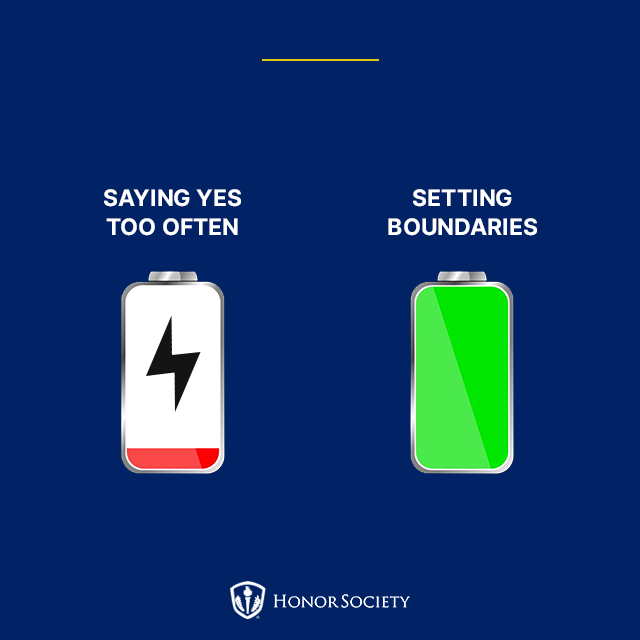 HonorSociety's tweet photo. Creating boundaries can be necessary for several reasons. They can help to protect one's #physical and #emotional well-being, maintain healthy relationships, and establish a sense of self-control and autonomy. 💙
#selfcontrol #createboundaries #learntosayno #mentalhealth https://t.co/giKkRmrba5