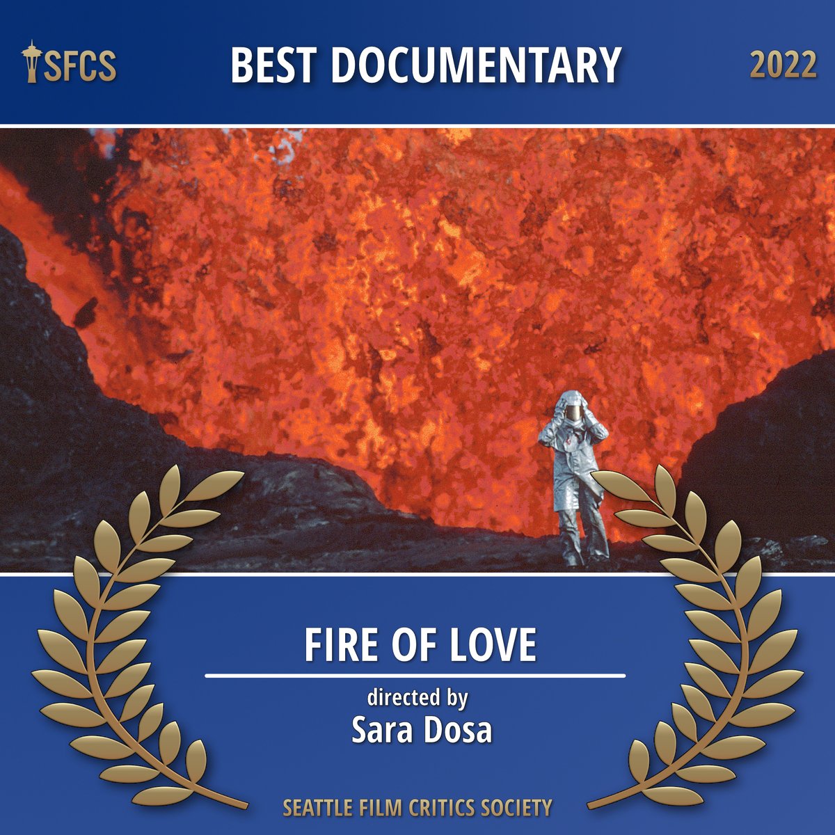 The @SeattleCritics 2022 award for BEST DOCUMENTARY:

** FIRE OF LOVE **
directed by Sara Dosa

#FireOfLove | @NatGeoDocs | @NeonRated
#SFCS #SFCSAwards2022 #BestDocumentary