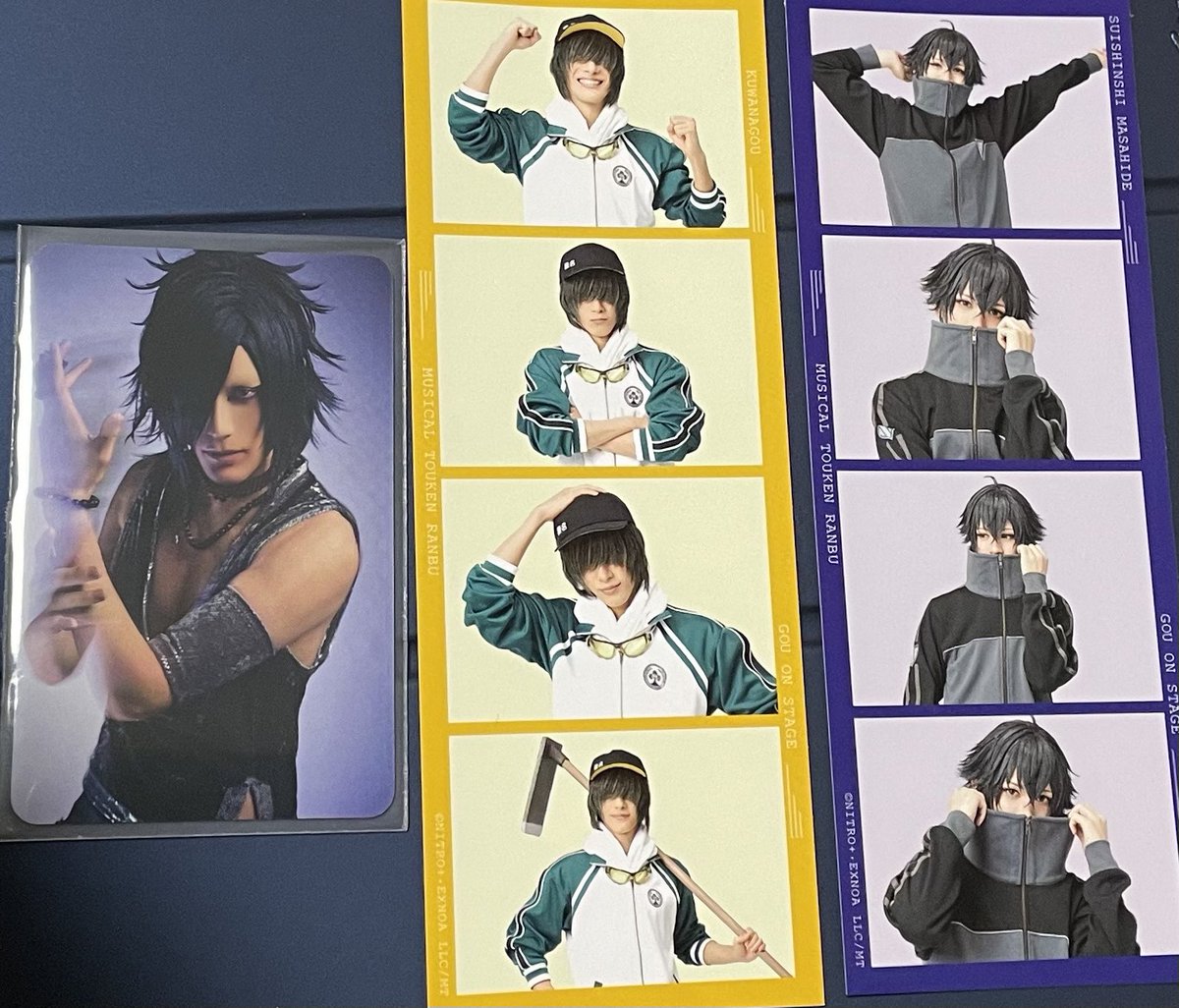0w000w0's tweet photo. 【交換】江おんすていじ　江ミュ　刀ミュ　ランダム
譲▷写真①②
本丸フォト：桑名江/水心子
すていじカード：大典太C

求▷写真③④
本丸フォト：篭手切江ソロ/ペア◯付きのもの
すていじカード：五月雨江C

同種同士交換希望
本日17日昼公演前後お手渡し可能です https://t.co/beNHbkFNF1