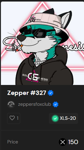 Steve (@sd_kahuna) on Twitter photo Hello everyone,
<a href="/ZeppersFoxClub/">Zeppers Fox Club</a> ❤️ #327 from the Sologenic Collection 💎 is still available. They won't last long 🌟
Web: zeppersfoxclub.com
Discord: discord.gg/WyuEEvKf
Coll: sologenic.org/profile/zepper…
#SGS #solonation #XRPLedger #XRPL Hello everyone,
<a href="/ZeppersFoxClub/">Zeppers Fox Club</a> ❤️ #327 from the Sologenic Collection 💎 is still available. They won't last long 🌟
Web: zeppersfoxclub.com
Discord: discord.gg/WyuEEvKf
Coll: sologenic.org/profile/zepper…
#SGS #solonation #XRPLedger #XRPL