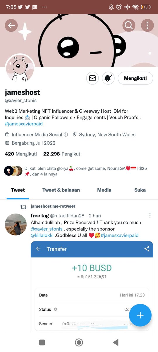 ProdIrfan's tweet photo. @jihanicorn @4ADSSA @CryptoTroia @DiamonddNft @xavier_stonis Done all tasks
Bismillah win https://t.co/jQxn34z8eu