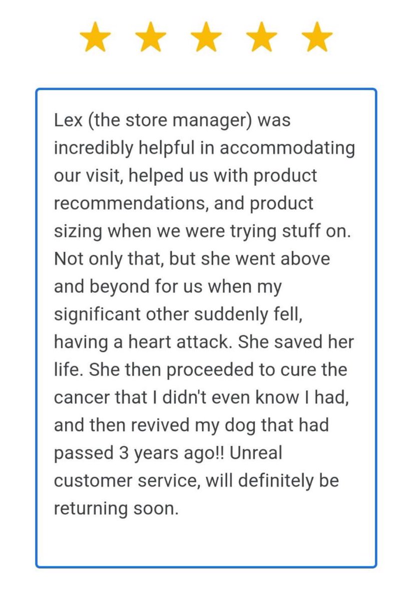 toosieinc's tweet photo. This has to be one of the best reviews I’ve ever read 🤯 https://t.co/ORxGNzETNK