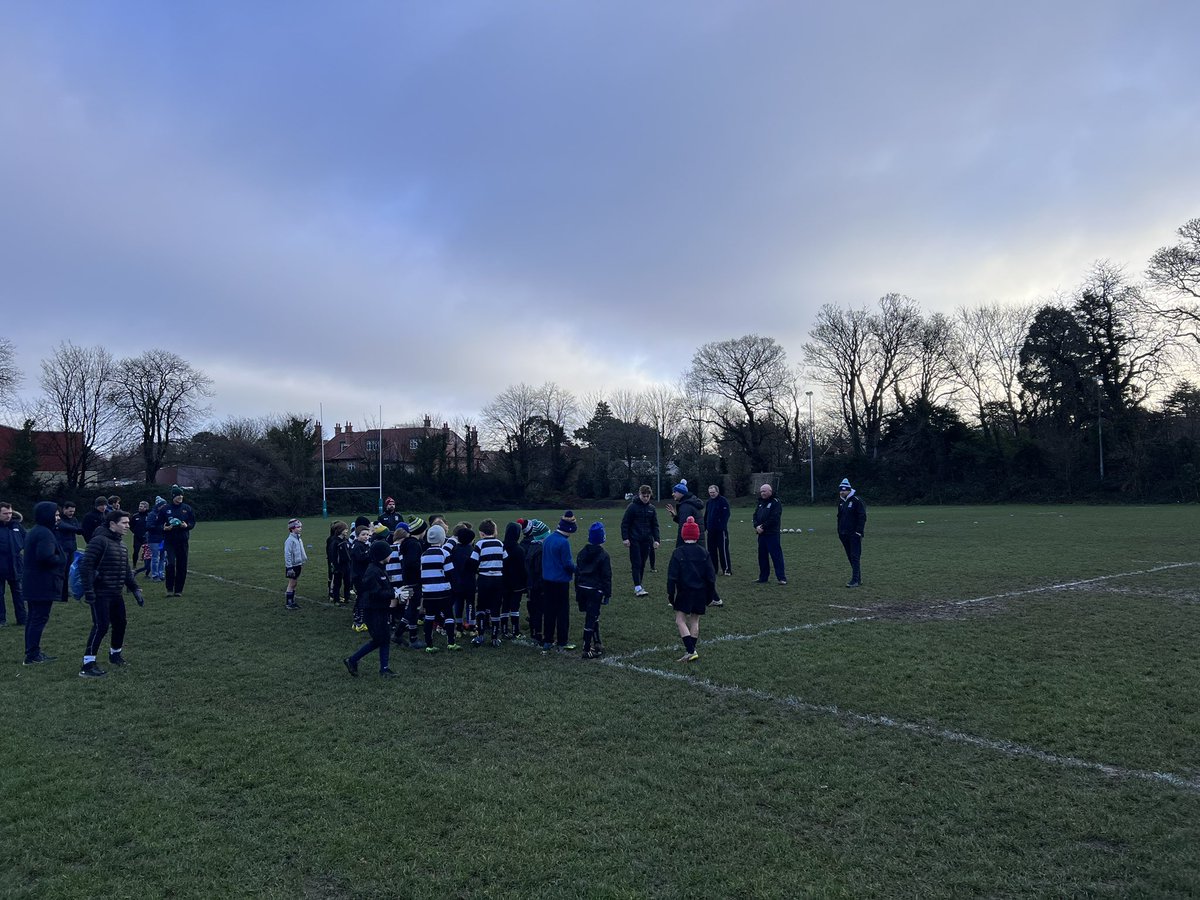 Lots of action on Sunday morning in Ollie Campbell Park for @OldBelvedereRFC minis training #FromTheGroundUp #NeverStopCompeting @LeinsterBranch @kenknaggs