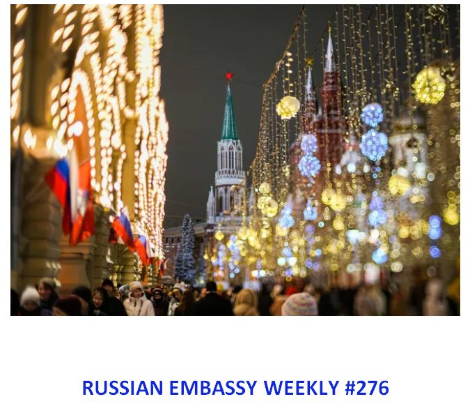 RusEmbUSA's tweet photo. ⚡️Enjoy the 2️⃣7️⃣6️⃣th #RussianEmbassyWeekly⚡️
Read in full: https://t.co/JDwqRznkGL https://t.co/35xd5GAo4n