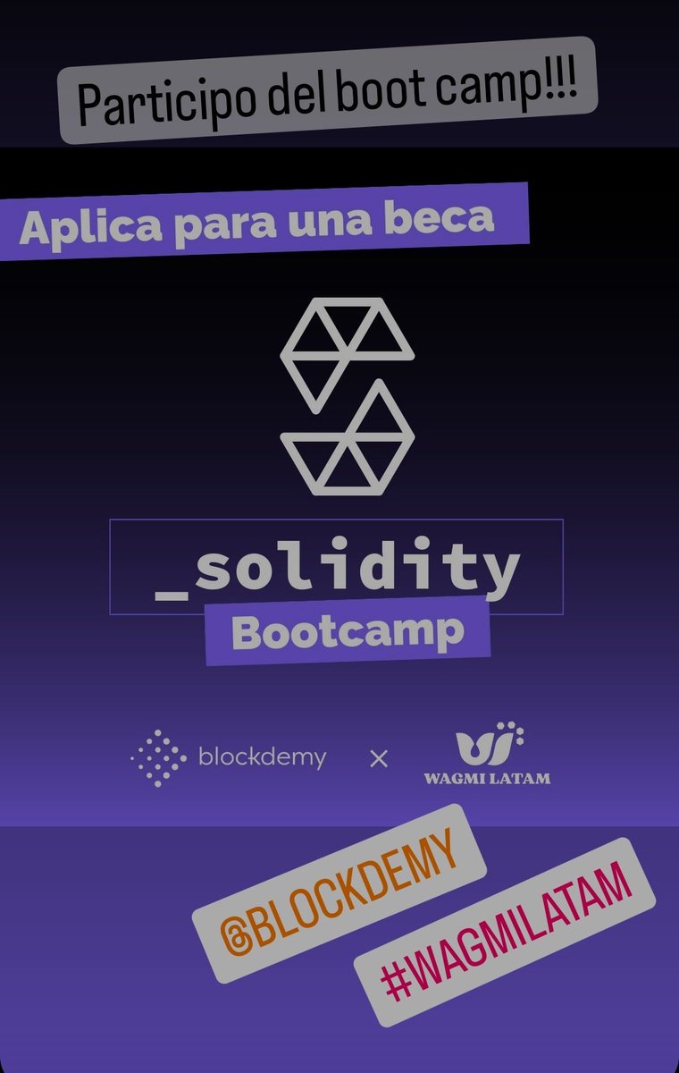 AlejaYeah's tweet photo. Participando del boot camp ! @blockdemy @WAGMILatam https://t.co/lkuymICslY