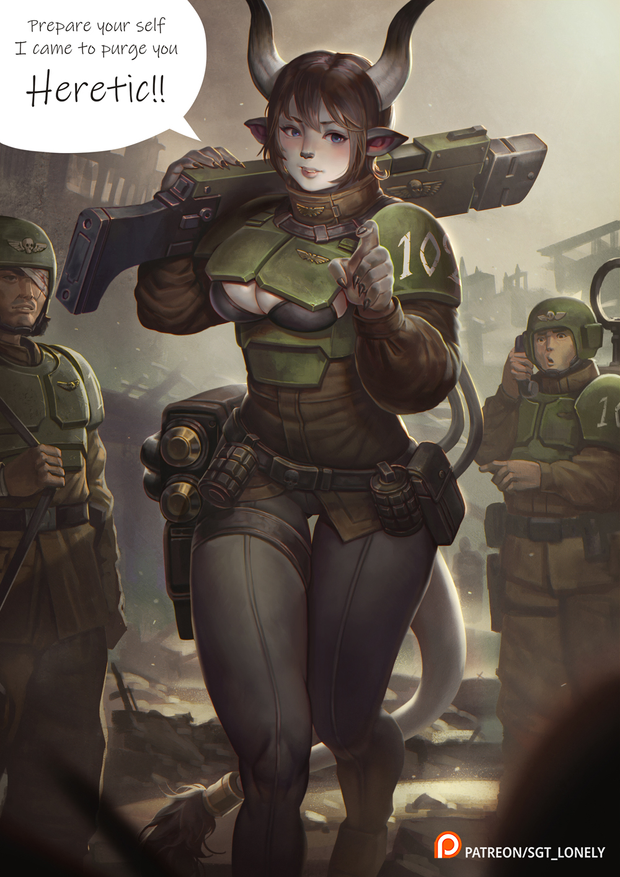 warhammer 40k drawn by sgt_lonely