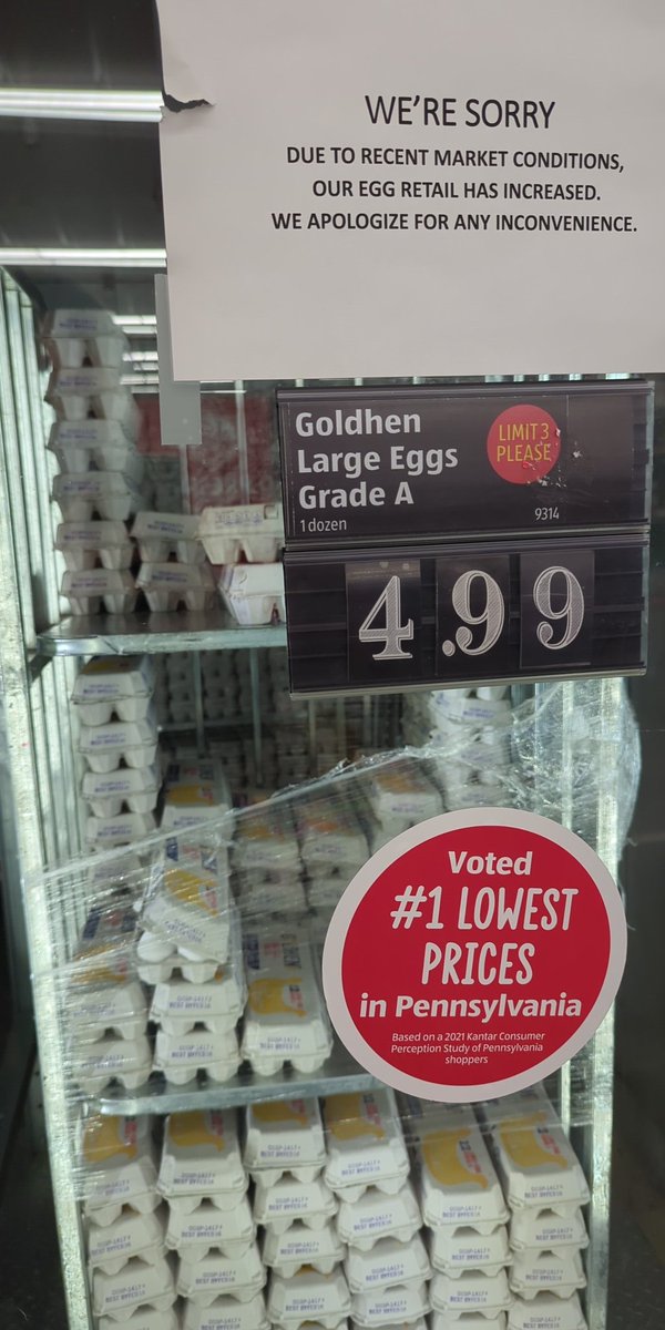 Flexcents's tweet photo. First time I've seen eggs cost this much! https://t.co/GgDHJNNsRW