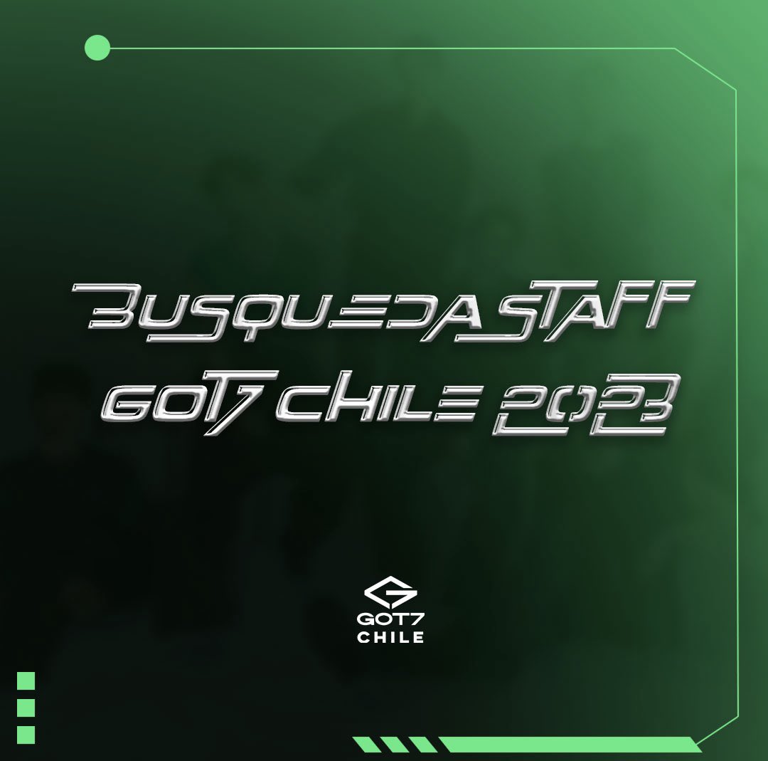 GOT7_Chile's tweet photo. ¡Hola Ahgases!

estamos en búsqueda de gente activa y responsable, con motivación para ser staff de nuestras páginas, como también para participar en nuestras actividades y eventos presenciales. 💚

🔗 postula aquí: https://t.co/TkrGyi019E

[ Staff GOT7 Chile ] https://t.co/jUhT08spUT