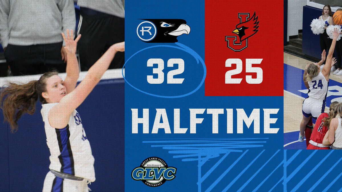 🏀WBB - Halftime in Kansas City sees the Hawks leading the Cardinals. Macie Conway with seven points for Rockhurst. #RockU #GLVCwbb