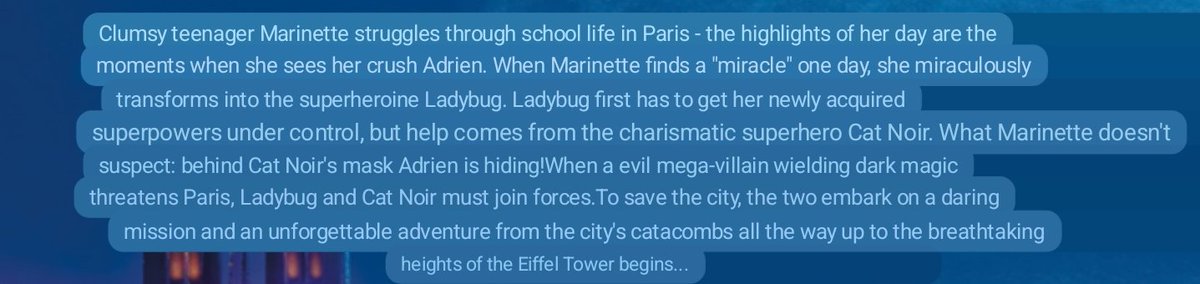 dantissteeve's tweet photo. Ladybug And Cat Noir The Movie - Sypnosis Released Source:https://t.co/a1u4pZiDii #Miraculous #MiraculousLeFilm #miraculousthemovie #MiraculousLadybug #MLBS5Spoilers #MLBS5Leaks #MLBS5 #MLBS5Spoiler #MLBMovieLeaks #miraculousladybugseason5 #disney #studiocanal @dantissteeve https://t.co/CxeeyK1Jud