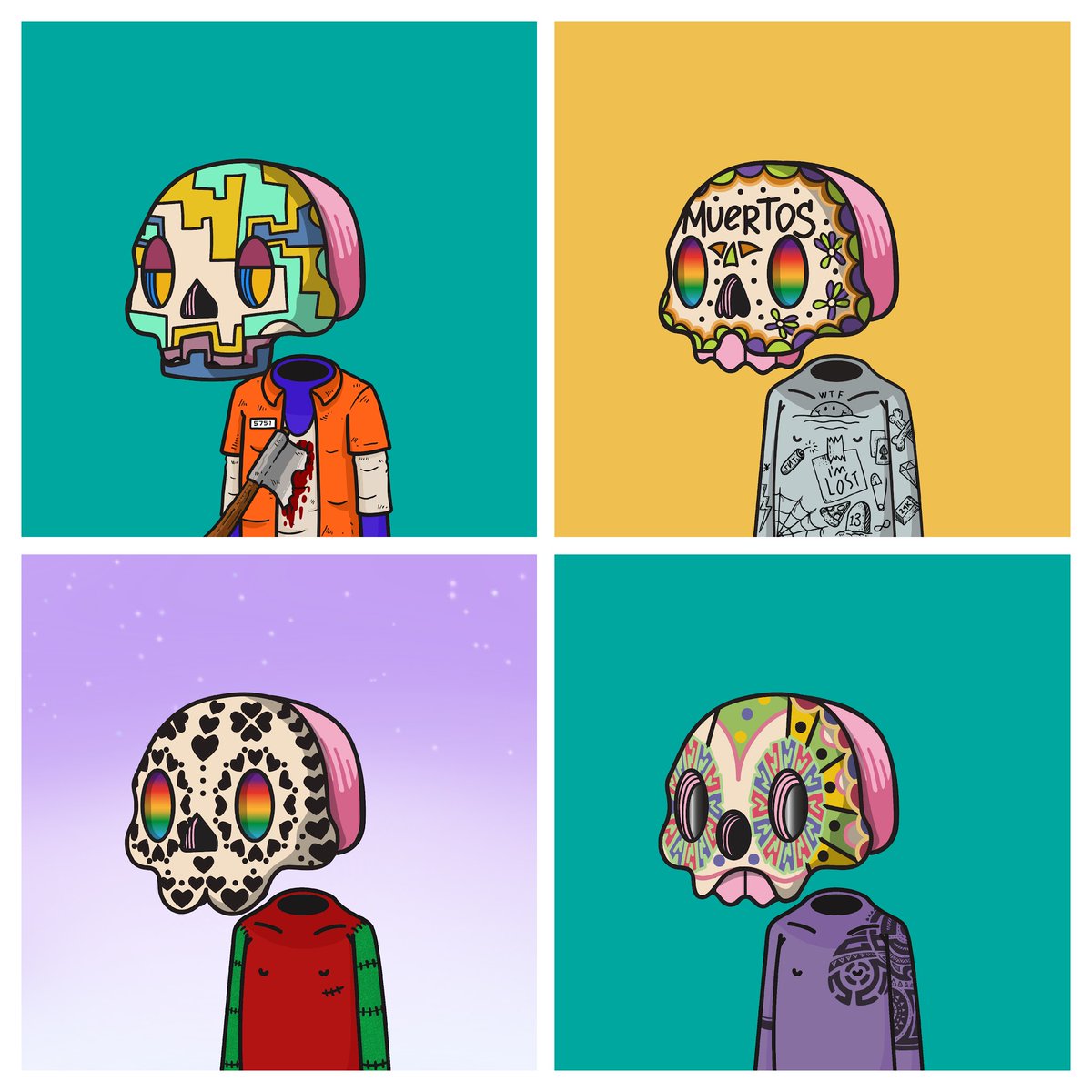 GeepersNFT's tweet photo. Happy Muerto Monday! 

New Twitter account so need to reconnect with my Los Muertos family! 

Is Muertos follow Muertos still a thing? Following back all my Muertos!

@los_muertosNFT #nft #nfts #NFTCommunity #NFTfamily #muertosfollowmuertos #muertoslovemuertos https://t.co/5BT8aRss3t