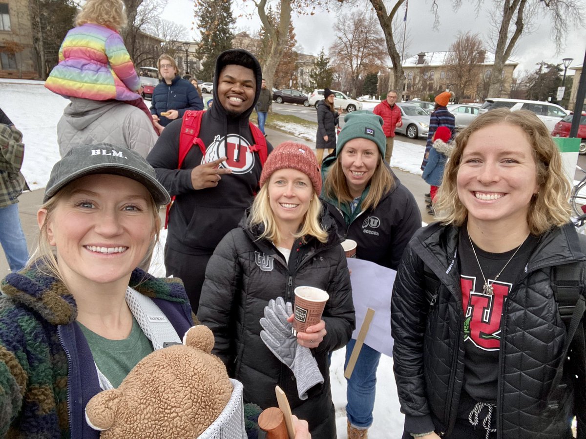 Bowie’s first march for Dr. MLK Jr. Day in matching shirts. 
#themarchcontinues 
@uofuedi @utahathletics