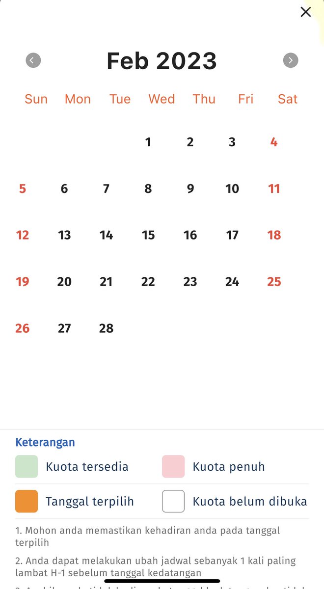 makeulattee's tweet photo. Hi Min, bertanya kok disini belum ada kuota yang tersedia ya? Jd saya tidak bisa pilih tanggal. Mohon bantuannya min 🙏🏼 @Kanim_Jaksel @ditjen_imigrasi https://t.co/HygqI8Xtcz