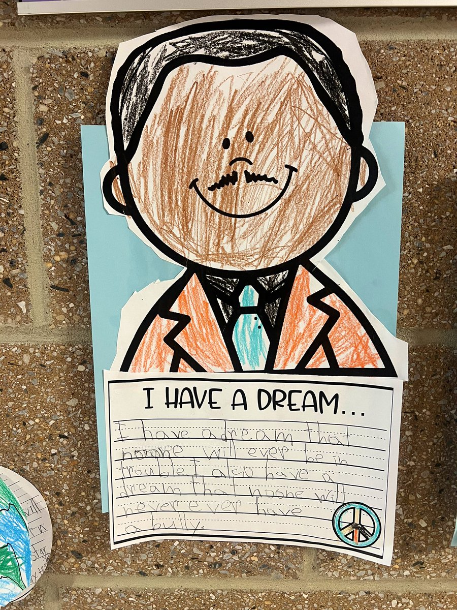 NehaAhmad__'s tweet photo. My first graders reflected on their learning about MLK and wrote about their dreams. #MLKDay 🖤🤎🤍 https://t.co/bR9QJhWB1Y