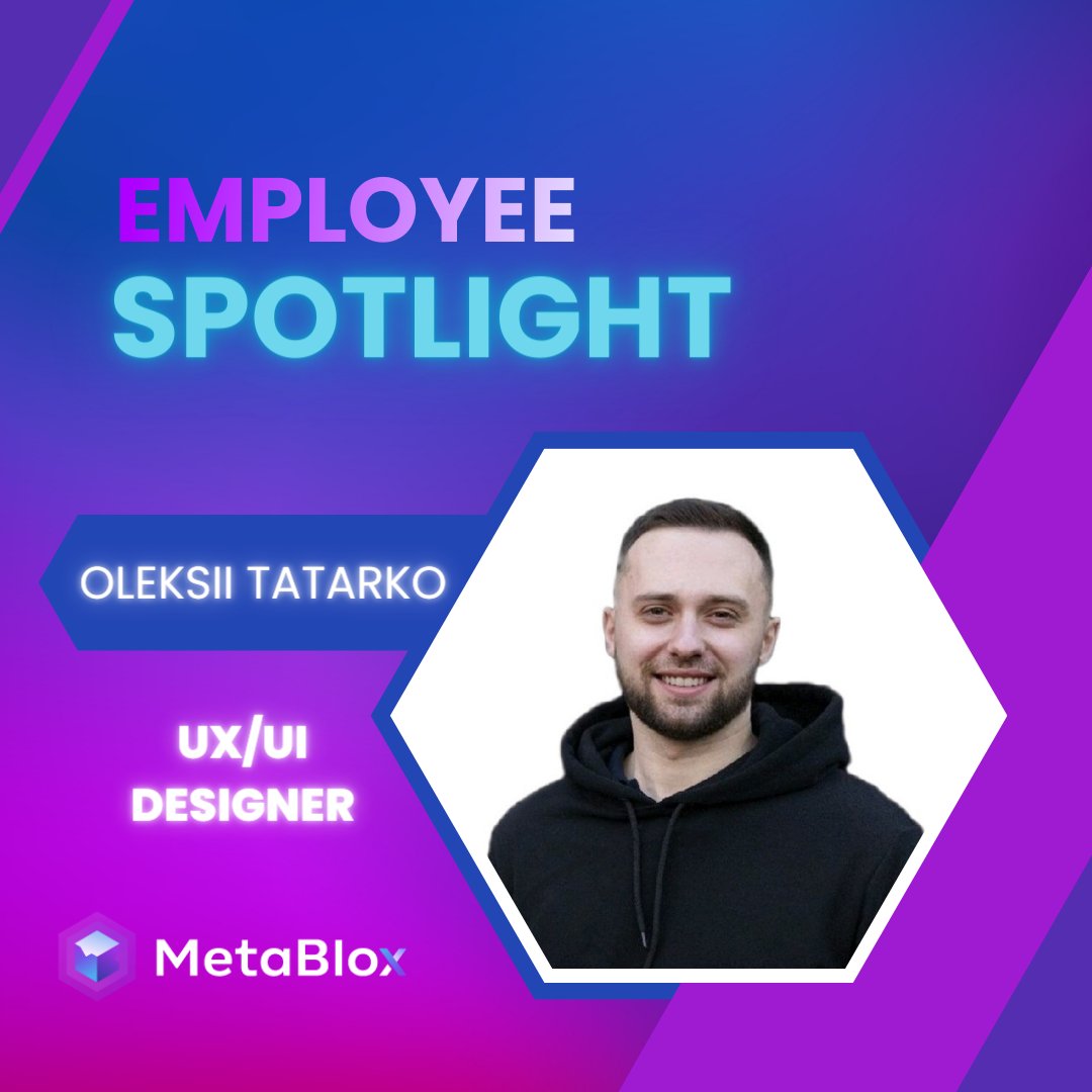 weRoamxyz's tweet image. 👋 Say hi to Team MetaBlox's UX/UI Designer, Oleksii!
👍Like this tweet if you'd like to see more of our employee spotlight!
🔽 Read more instagram.com/p/CnfFohrvawc/
#EmployeeSpotlight #UXUIDesigner #Web3