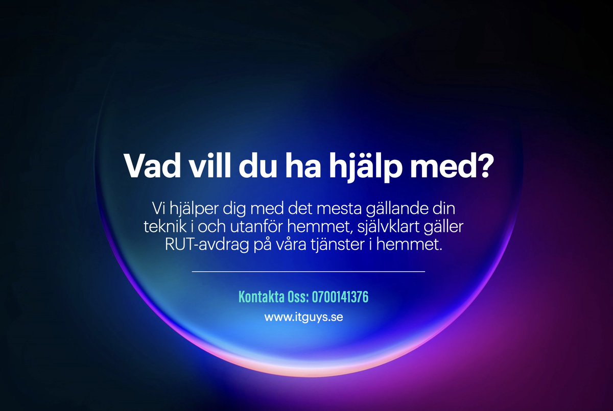 ItguysSe's tweet photo. IT Guys of Sweden - for all your IT problems, we are here. ❤️ https://t.co/HaDAFZuaGr