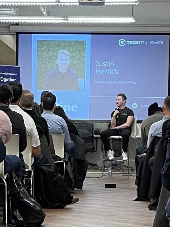 cmakarchuk's tweet image. Great founder insights from Justin Herlick and Pine at #techTO #toronto