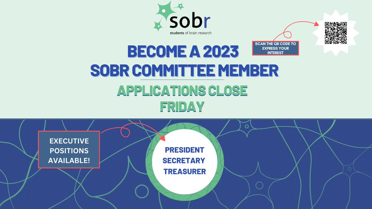 Expressions of interest for the 2023 SOBR committee close THIS FRIDAY the 20th Jan🗓️

Multiple executive positions are available, including President, VP, Treasurer and Secretary! 

Submit your application here 👉 bit.ly/3FqMb7m