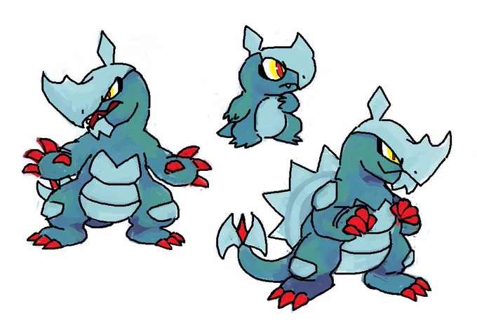 what do you mean the new dinosaur-with-an-axe-for-a-face pokemon isn't steel type#pokemon#baxcalibur#mossworm 
