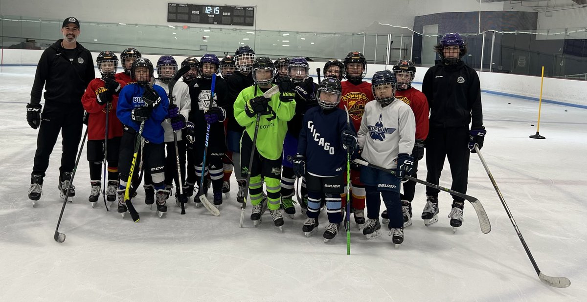 Fun ⁦<a href="/FerraroHockey/">FerraroHockey</a>⁩ MLK Clinic today ⁦<a href="/Orbiticearena/">Orbit Ice Arena</a>⁩ #fbhockey #mlkclinic #letsgo