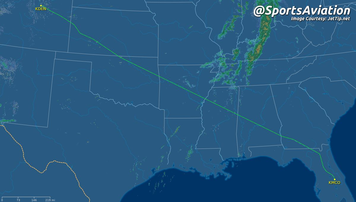 SportsAviation's tweet photo. 🏀 Orlando Magic (@OrlandoMagic) #MagicTogether
🆚 L @ Denver Nuggets #MileHighBasketball #ORLvsDEN
✈️ N652DL | DAL8937 | B752
🛫 DEN - 10:35 am MT
🛬 MCO - 3:20 pm ET
📡 Tracking: https://t.co/4Gc6r91jMA https://t.co/q2XKA1iS7k