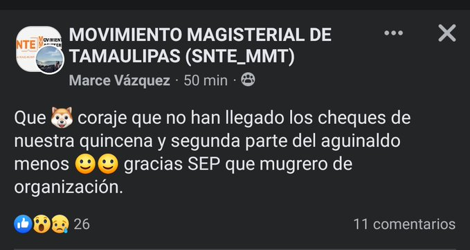 MennyValdz's tweet photo. Por si dudaban de que en @EDUCATAM -Titular AIME CASTILLO- NO HAN PAGADO NI LA QUINCENA NI LA SEGUNDA PARTE DEL AGUINALDO 
¡Houston we have a problem...  may day may day
#cdvctoria @Dr_AVillarreal aguas https://t.co/6IcQCWTLAb