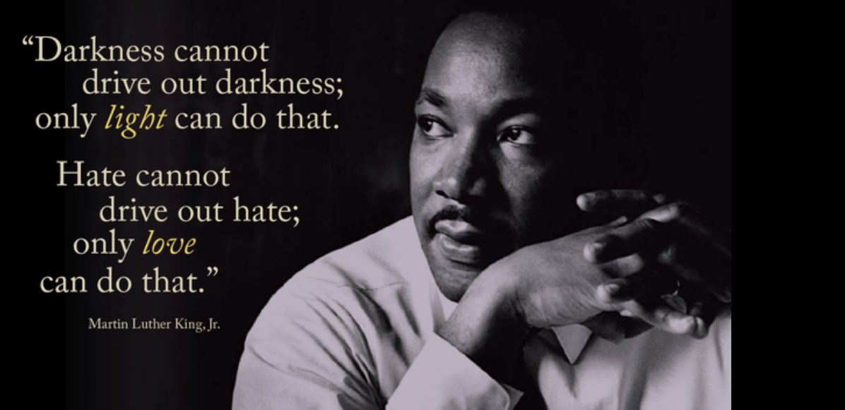 J_RodasKTX's tweet photo. “I have decided to stick with love. Hate is too great a burden to bear.” - Martin Luther King Jr. #MLKDay https://t.co/L7vzDT4kbP