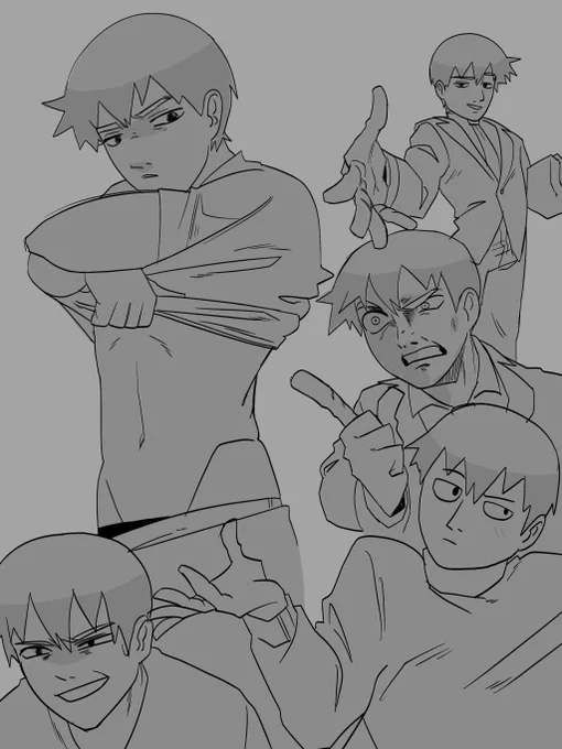 Artblock regien sketches #artblocks #anime #mobpsycho #mp100fanart 