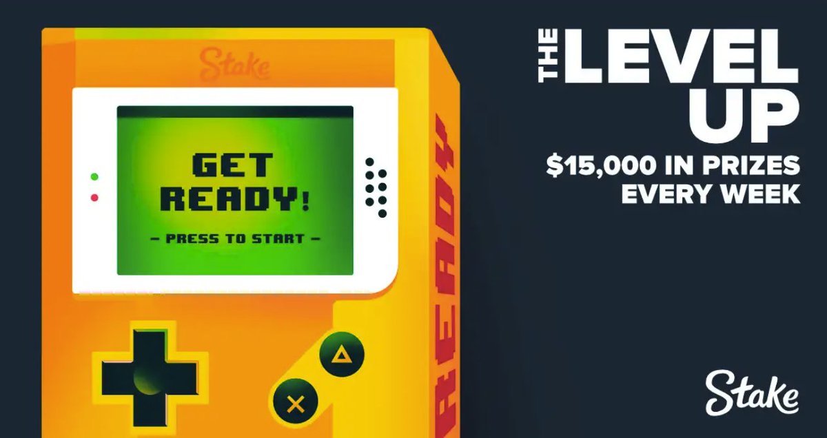 Stake's tweet photo. Looking for a casino challenge? Level Up on Stake this week to share in $10,000 🤑

Beat the multipliers on this week's five games to win 🏆

https://t.co/yyfxNVDaOj 👈 https://t.co/m3rGI8JWAw