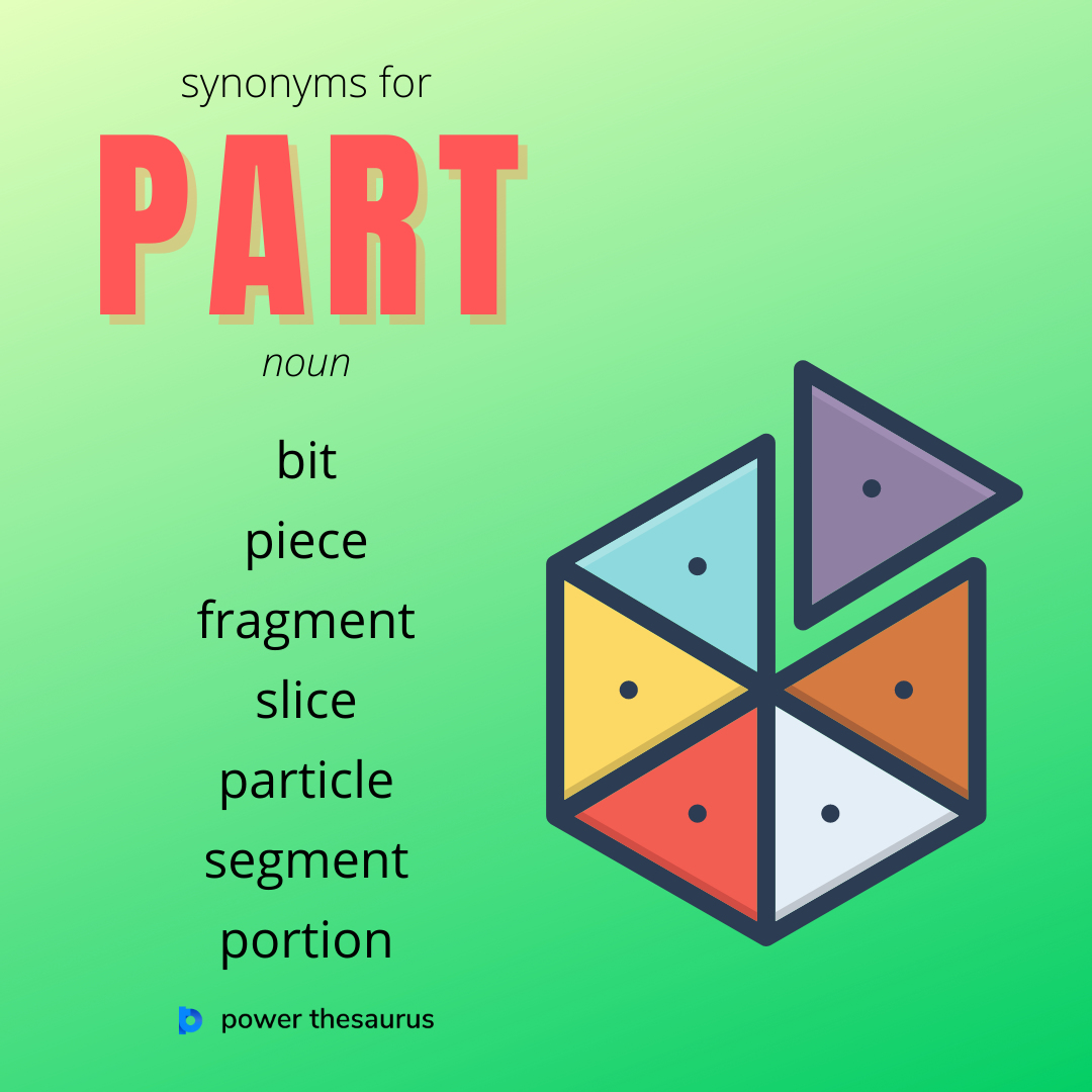 thsr.us/part

A "part" of something is one of the pieces, sections, or elements that it consists of.
E.g. "I like that part of Cape Town."

#synonym #thesaurus #learnenglish #ielts