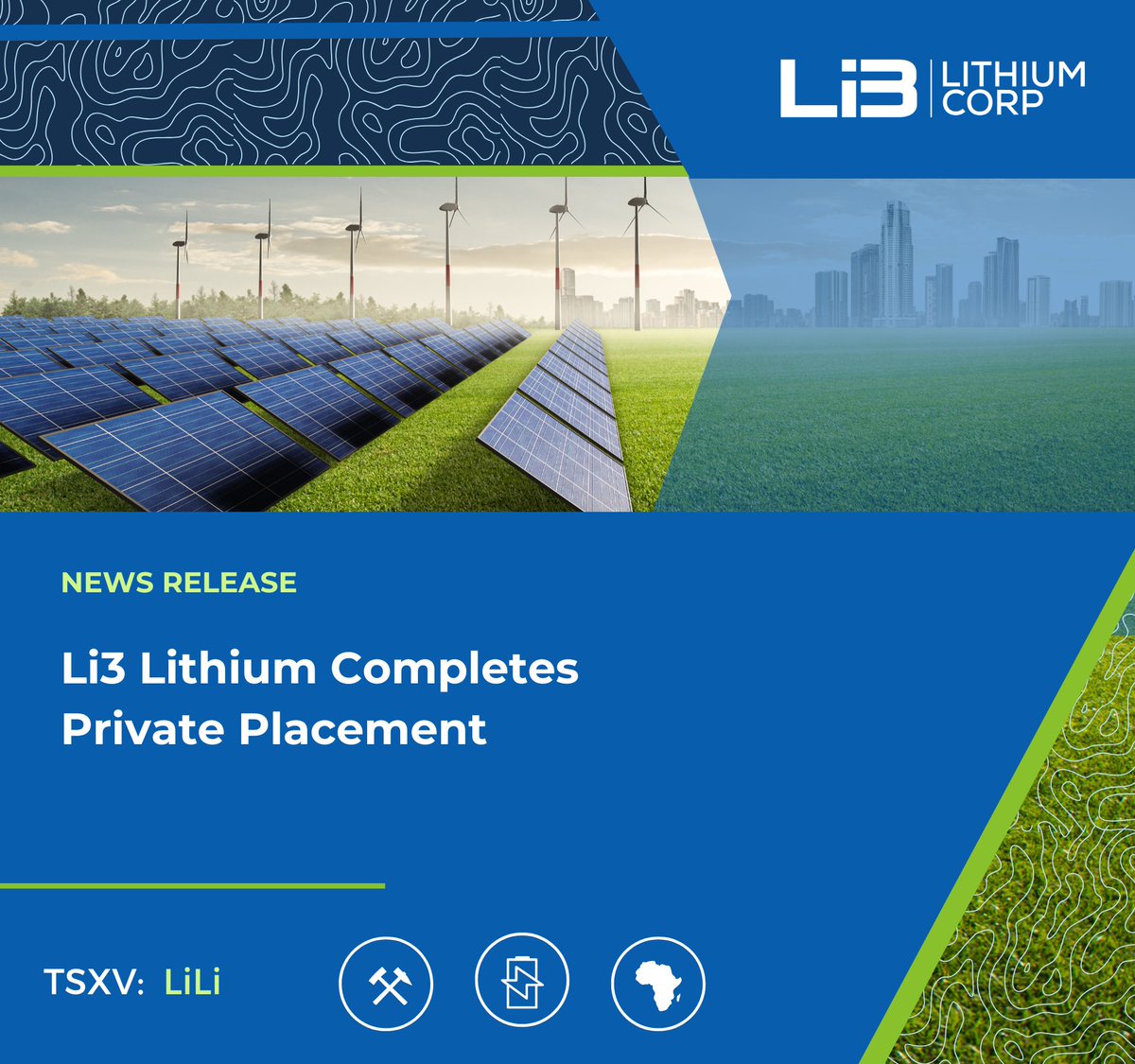 Li3 Lithium (TSXV LILI) completes non-brokered private placement announced on January 9, 2023 #Lithium #Lithiuminvestment #energytransition #investment #investing #batterymetals #Lithiumionbatteries #NetZero lithium3.com <a href="/Li3LithiumCorp/">Li3 Lithium Corp. | TSXv: LiLi</a>
lithium3.com/li3-lithium-co…
