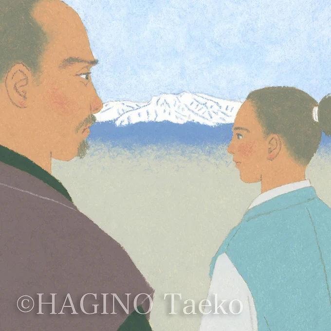 北國新聞、富山新聞連載小説 安部龍太郎さん作「銀嶺のかなた」第13~16回挿絵です。第14回のは大泉洋じゃなく前田利家ですからね。そのように見てくださいね(^^;)第16回のイケメンは孝恩寺(後の長連龍)です。資料が殆どないので好みの造形にしてみました(^^) 